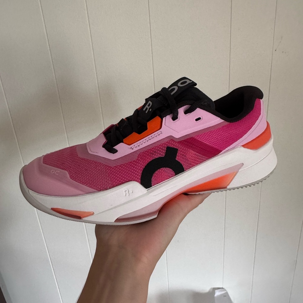 On Running Women's Vibrant Pink and Orange Sneakers
